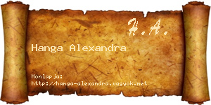 Hanga Alexandra névjegykártya