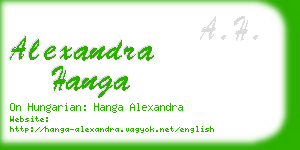 alexandra hanga business card